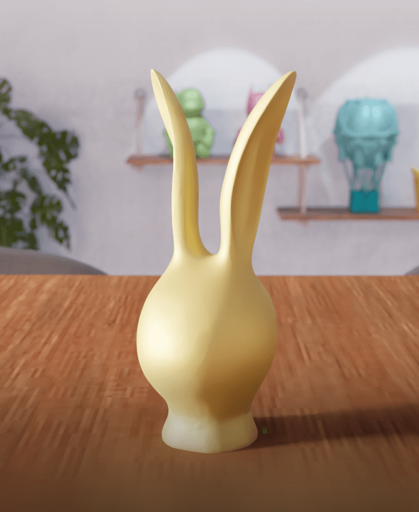 Minimalist Abstract Bunny - Elegant Modern Decor 3d model