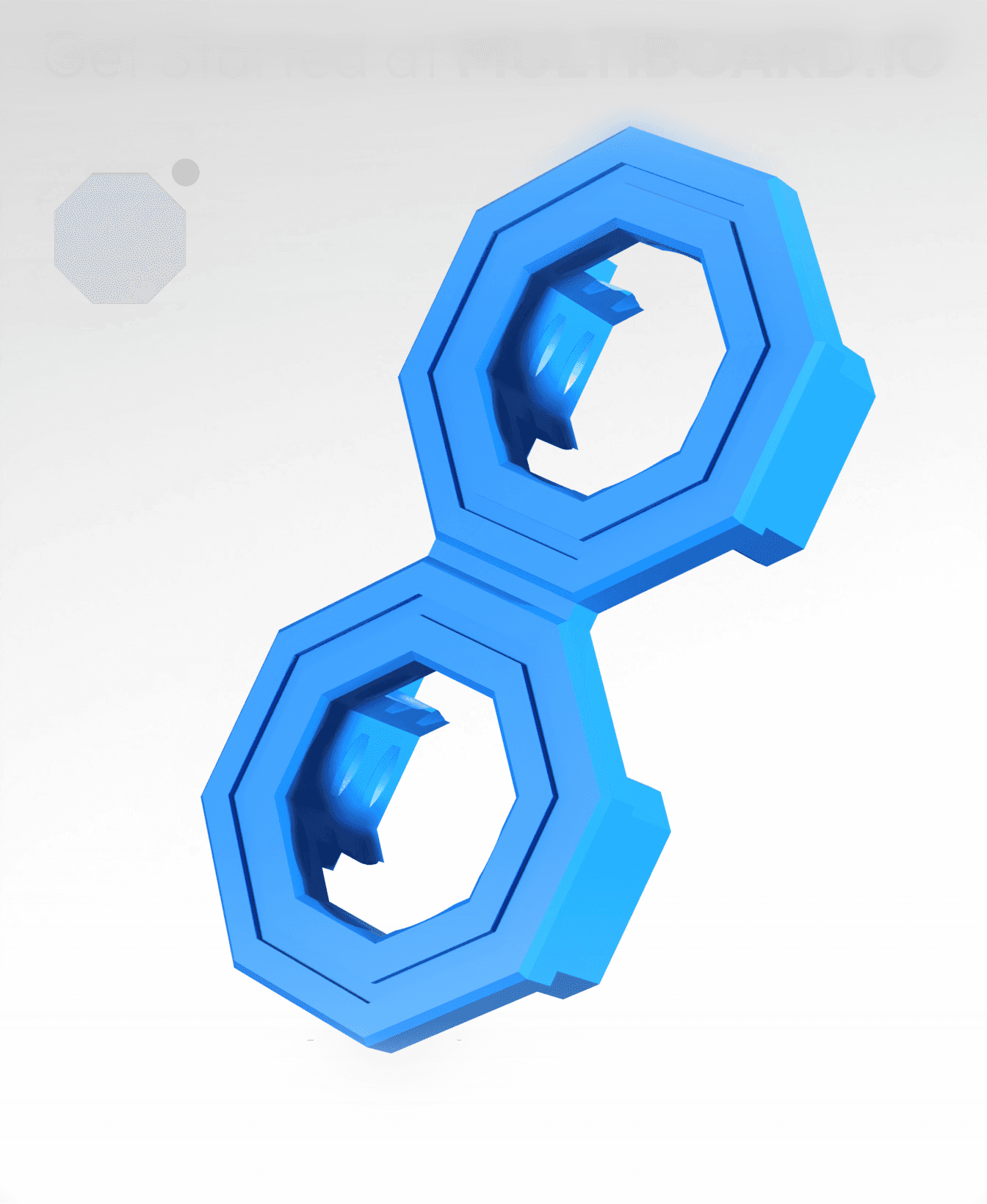 Raised Dual Snap (DS Part B) 3d model
