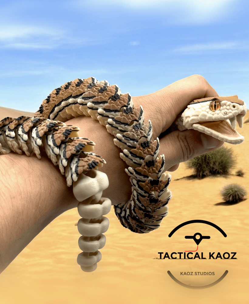 Flexy Strike Rattlesnake β With Opening Mouth & Deployable Fangs! 8MM Glass Eye 3d model