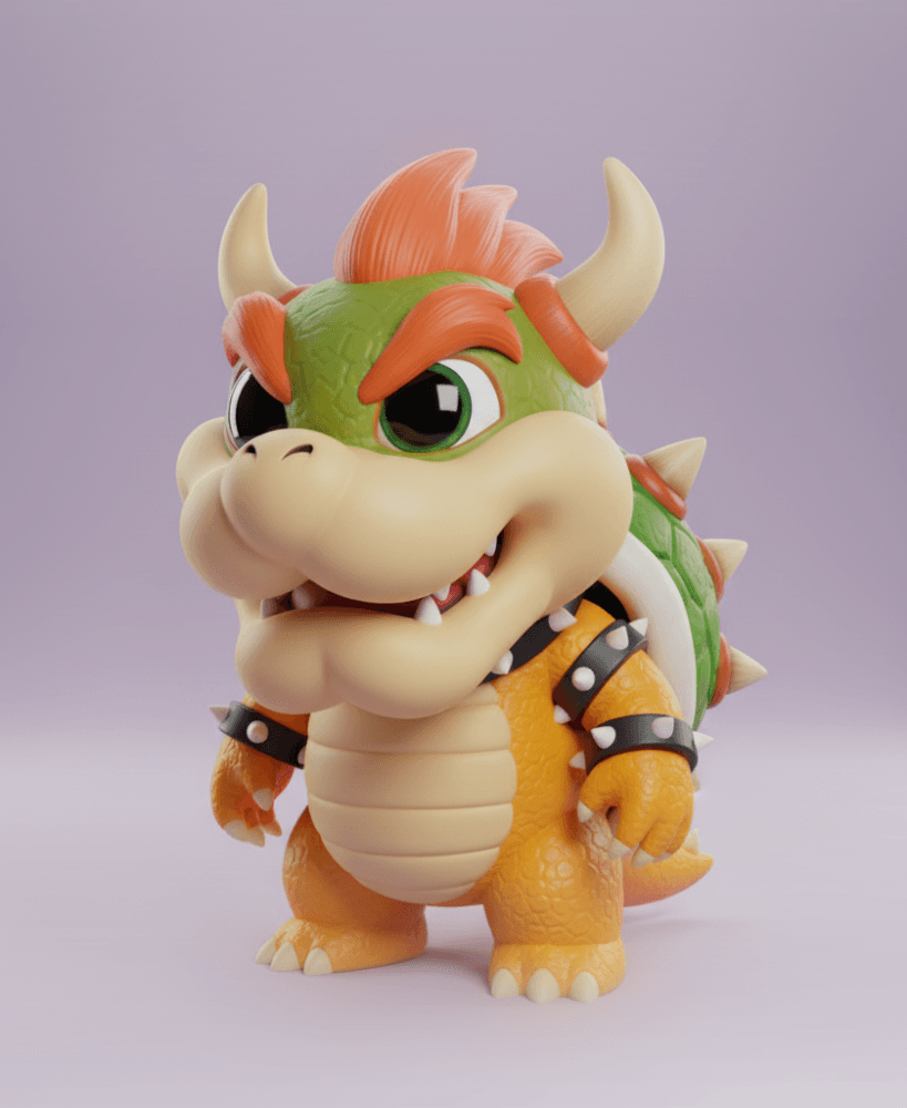 BOWSER KAWAII CHIBI – COLLECTIBLE 3D FIGURE (STL FILE) 3d model