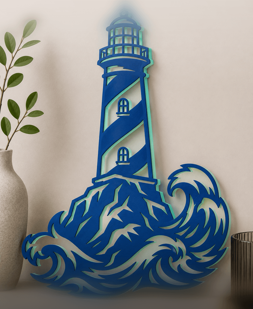 nautical-lighthouse wall art home decor 3d model