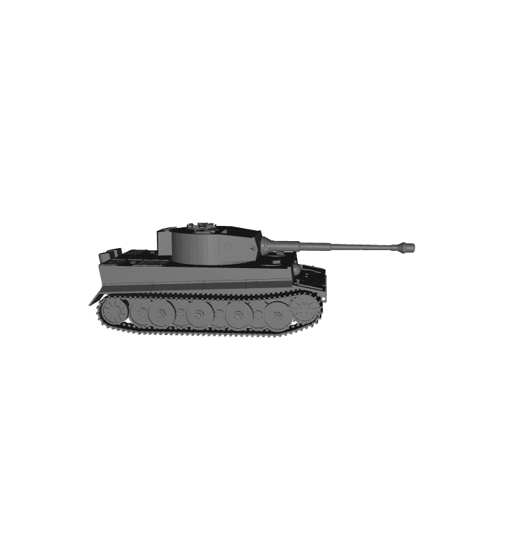 1/48 Scale German PzKpfw Tiger Ausf E SdKfz 181 mid production.stl 3d model