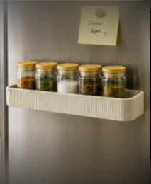 Minimal Magnetic Spice Shelf , Modern Kitchen Organizer ,Fridge Storage ,Support-Free STL 3d model