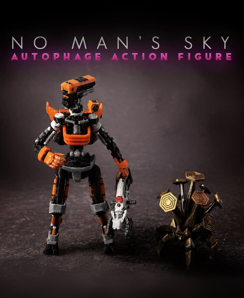 Autophage Action Figure + Bonus Gravitino Coil 3d model