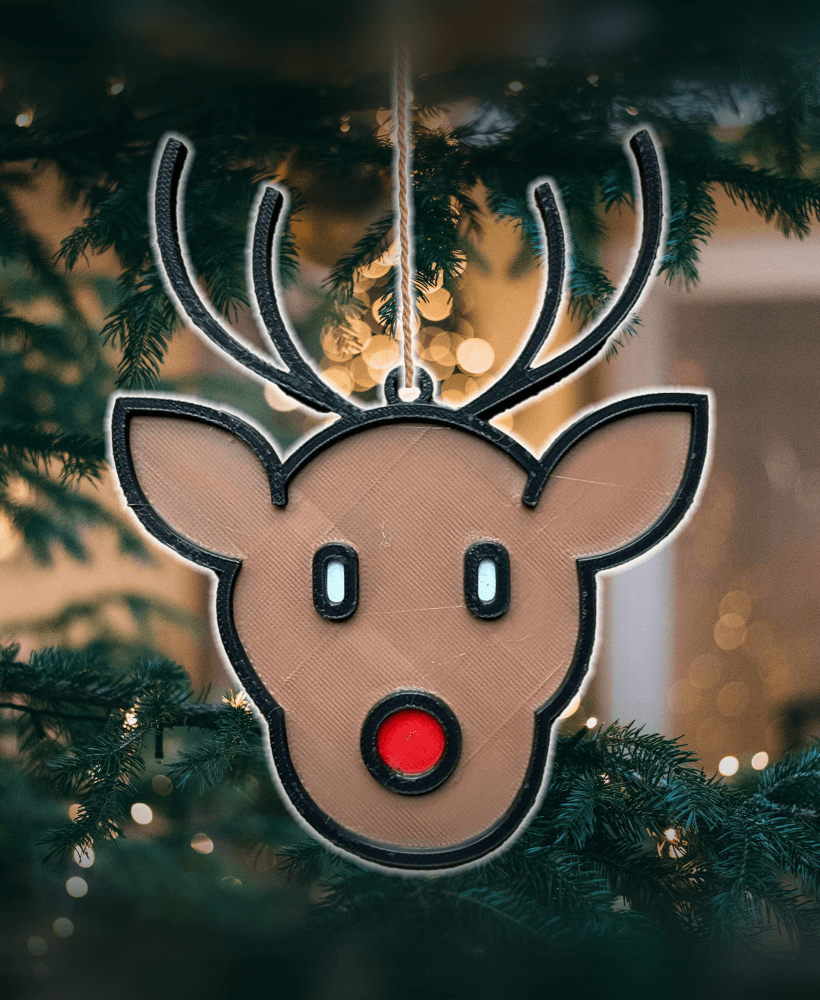 Christmas Rudolph the Red Nose Reindeer Ornament 3d model