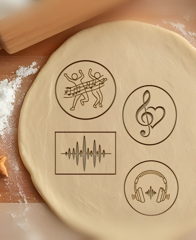 Musical Set Cookie Cutter, Biscuit Cutter 3d model