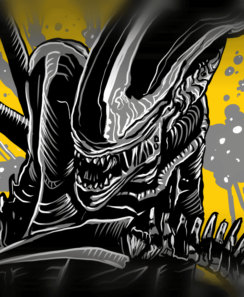 Xenomorph Hueforge wall art 3d model