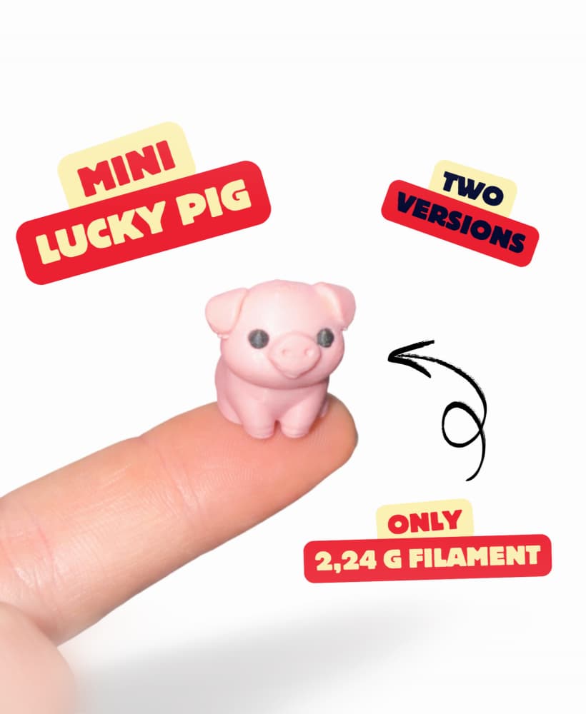 MINI LUCKY PIG / PERFECT SILVESTER GIFT / NEW YEAR GIFT 3d model