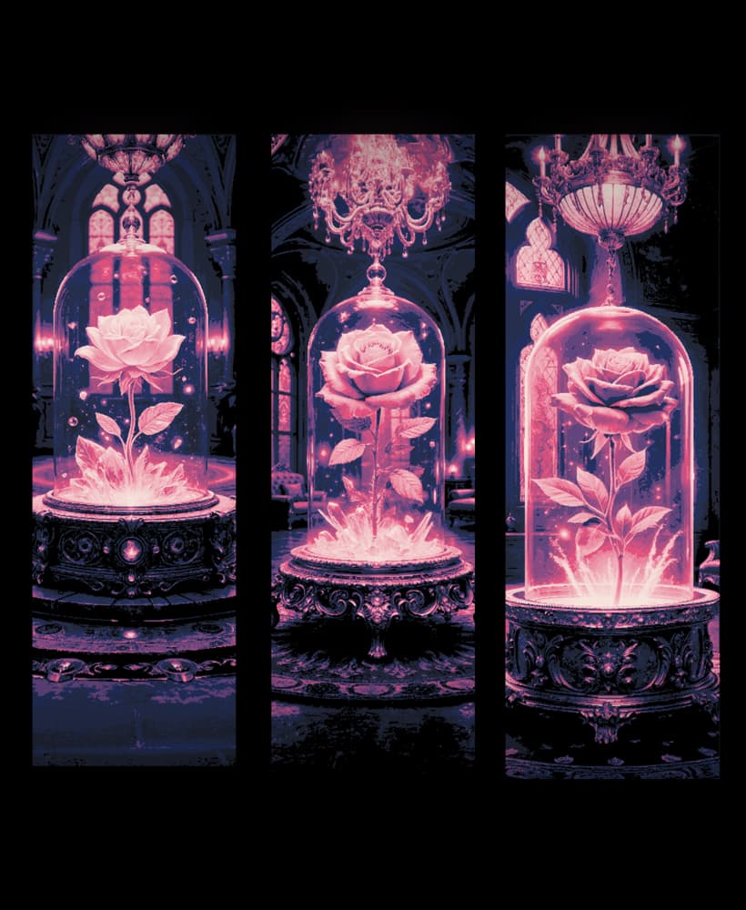The glass domed prison of natures beauty the Rose - Set of bookmarks 3d model