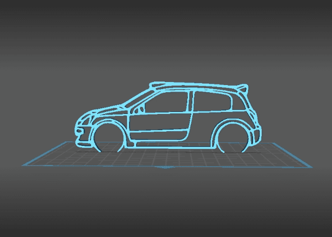 Renault - Clio 4 RS Wall Art 3d model