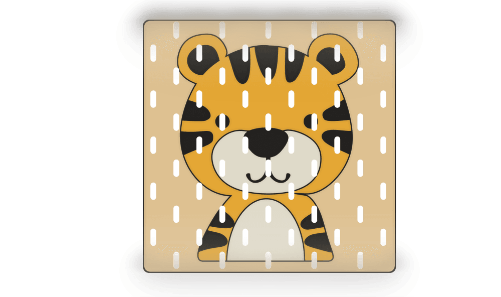 Tiger Pegboard Panel / NO MMU 3d model