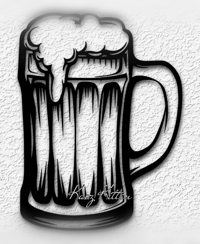 BEER MUG wall art Bar sign home decor 3d model