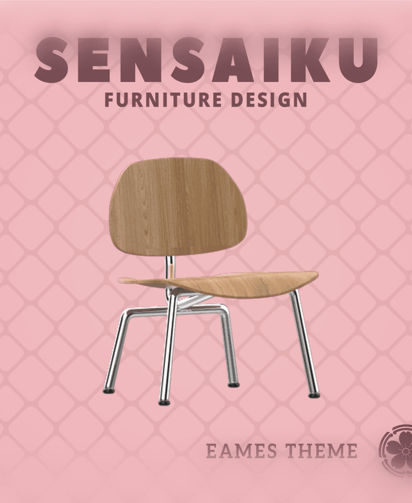 Miniature Replica 1:12 04. Eames LCM Chair for Miniature Dollhouse - Vitra - 3D Print Instant Downl 3d model