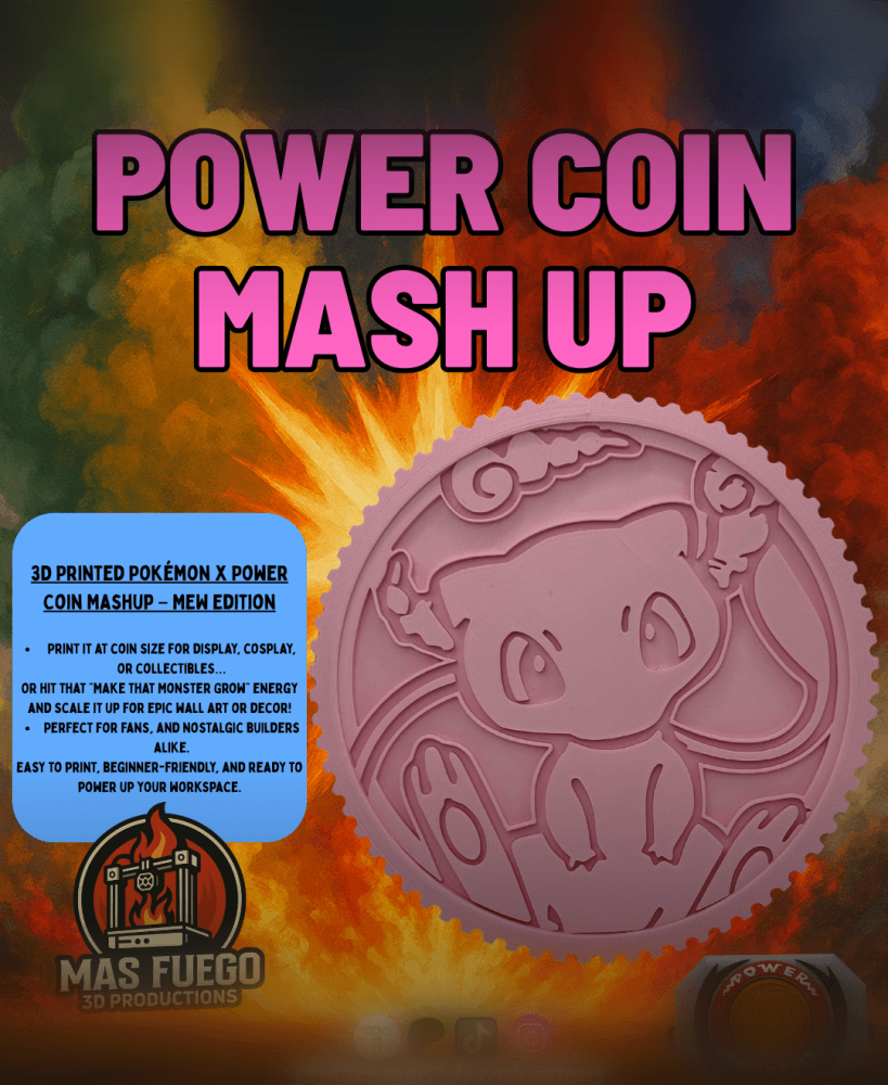 Mew - Power Coin Mash Up - Mas Fuego 3D Productions 3d model