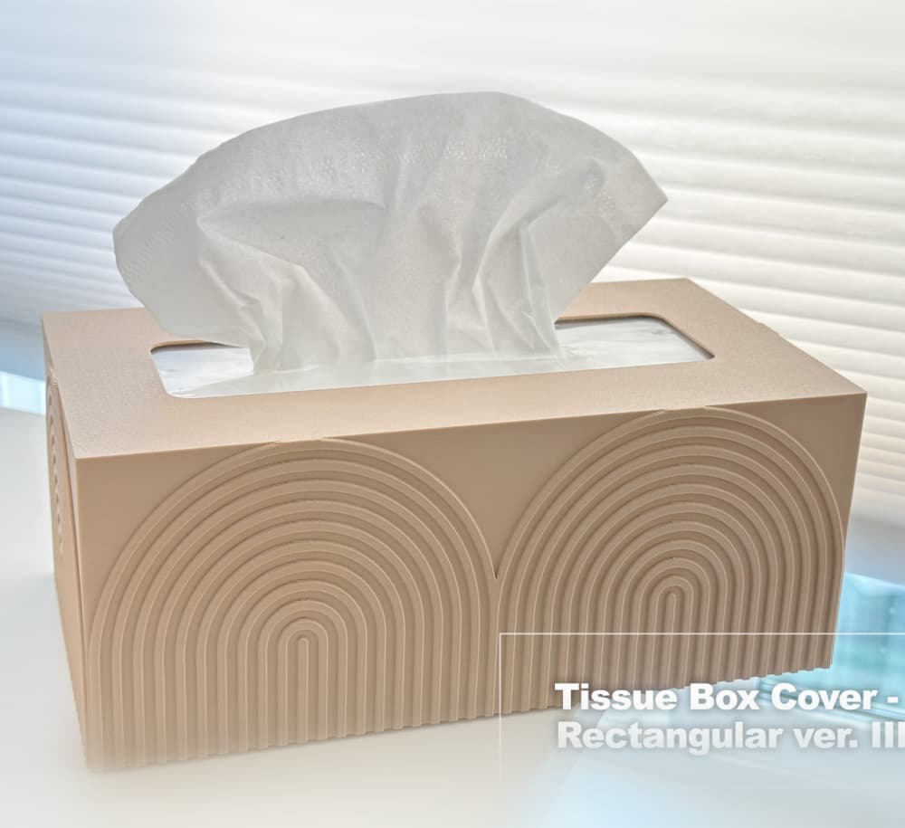 Tissue Box Cover- Rectangular v3 3d model