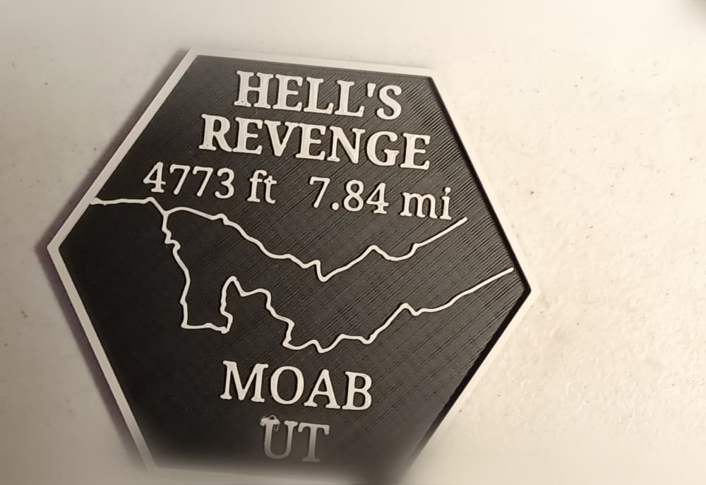 Maverick's Trail Badge Hells Revenge offroad Moab Utah 3d model