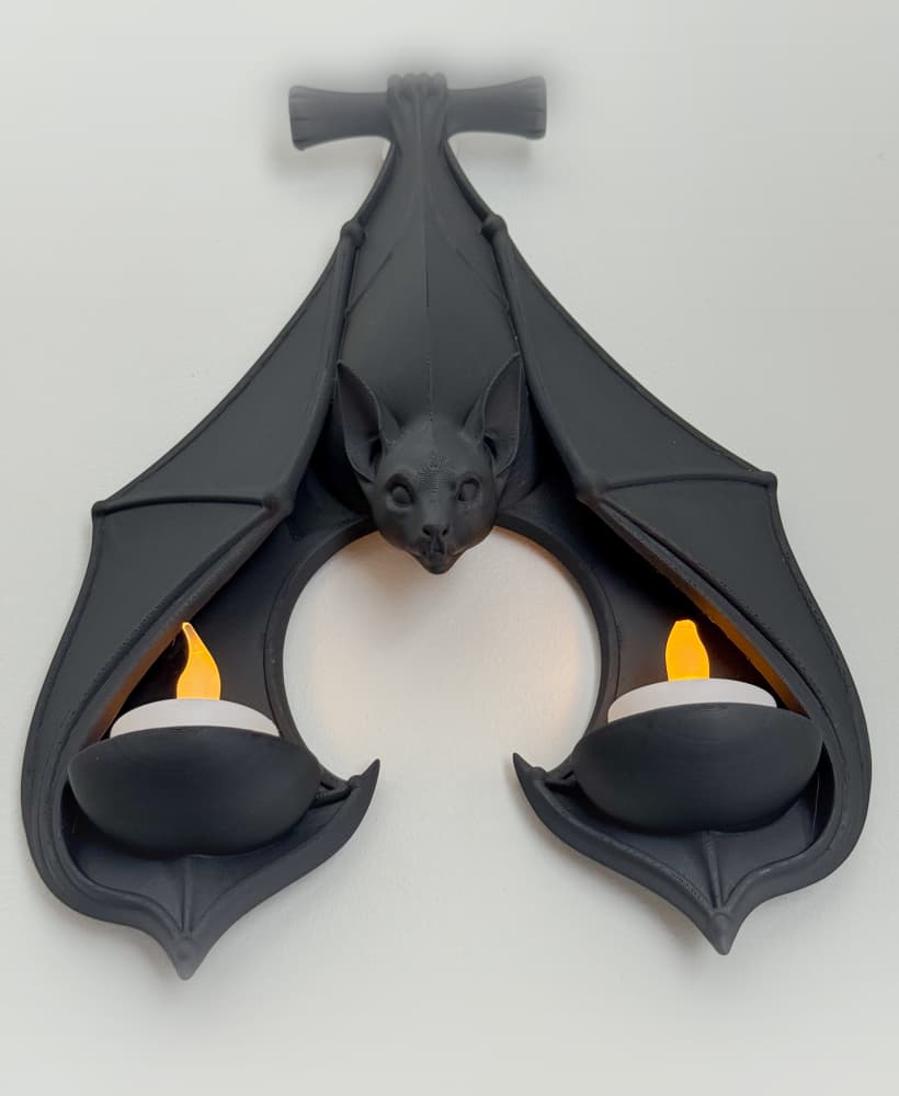Hanging Bat TeaLight Sconce - Wall Hangable 3d model