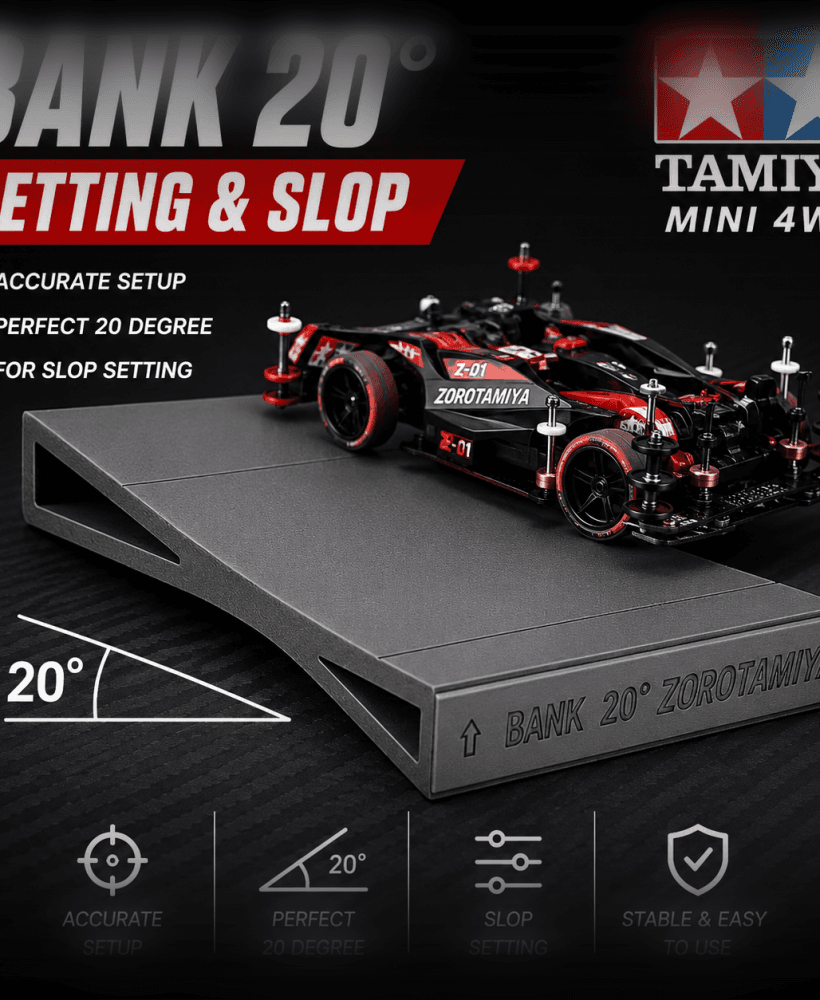 Mini 4WD 20 Degree Bank Setting & Slope Adjustment Tool 3d model