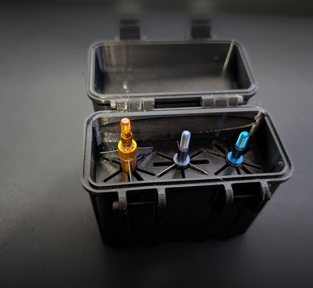 Rugged Broadhead Box (3 or 6 Broadheads)(Now with Field tip Inserts) 3d model