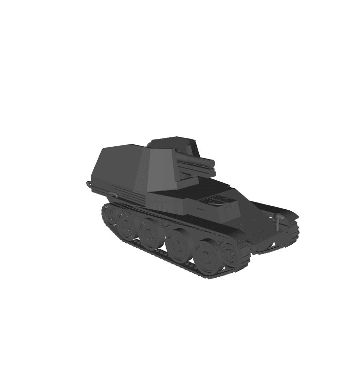1/48 Scale German 15cm sIG 33-1 auf Sf 38t Ausf M Grille SdKfz 138-1.stl 3d model