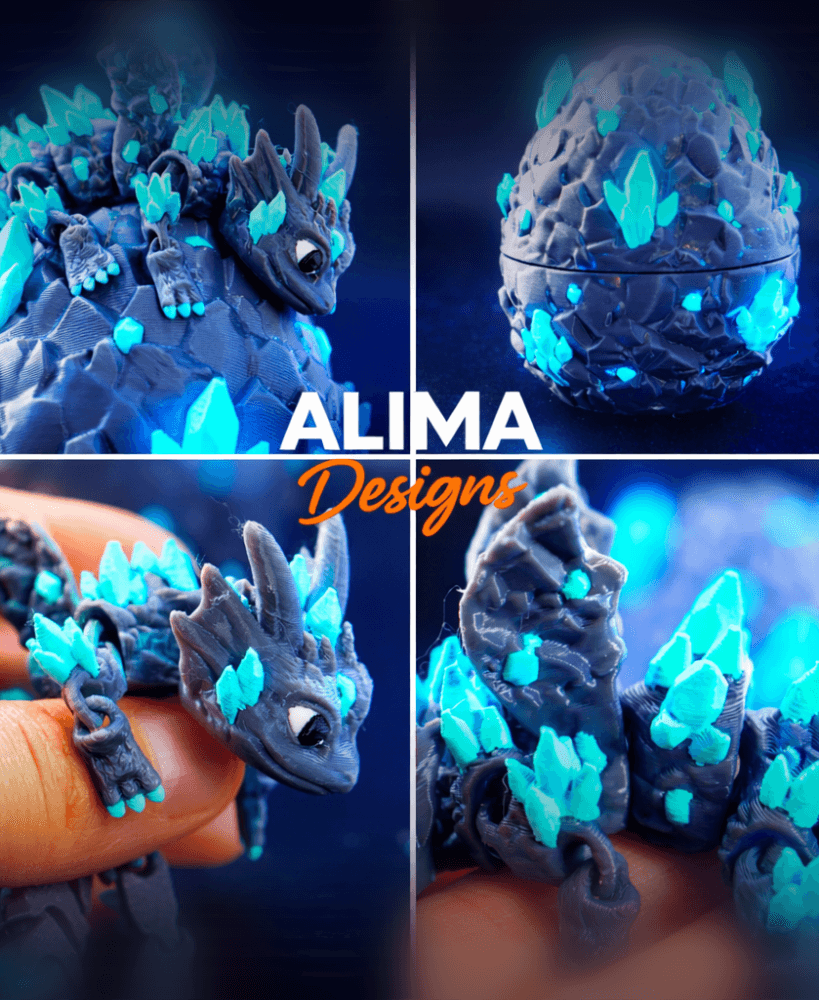 A new little crystal dragon awakens 3d model