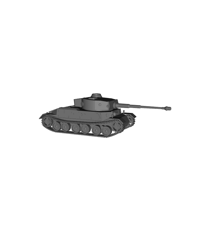 1/48 Scale German PzKpfw VI P SdKfz 181 Type 101 Tiger.stl 3d model