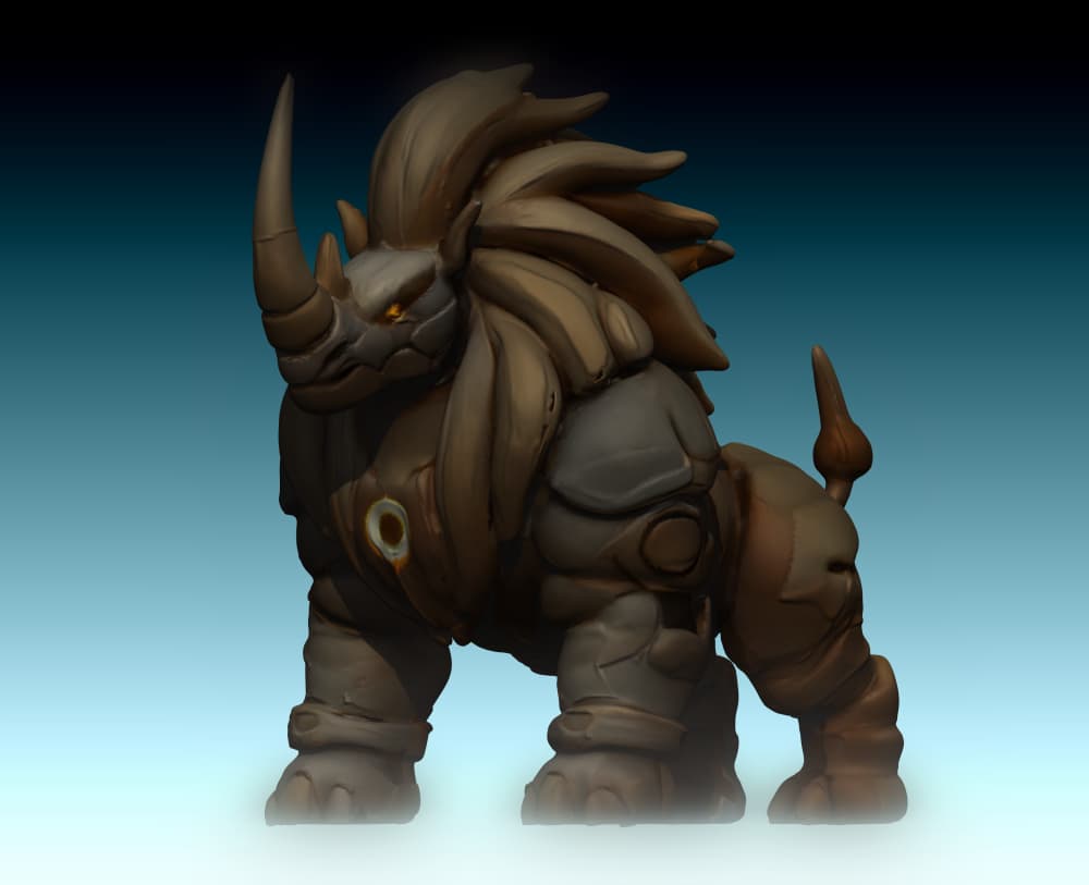 Ra's Scourge: Solrhinox 3D Model - FREE for Personal Use 3d model