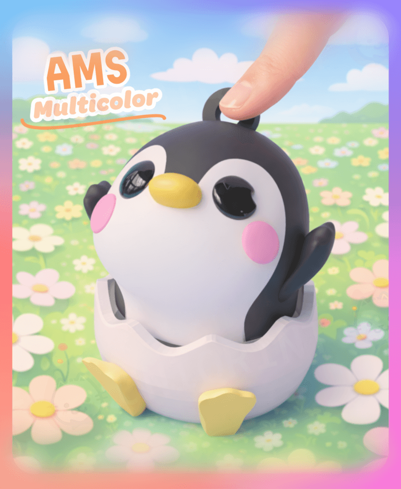 Hatching Little Penguin Easter Clicker (Multicolor) 3d model