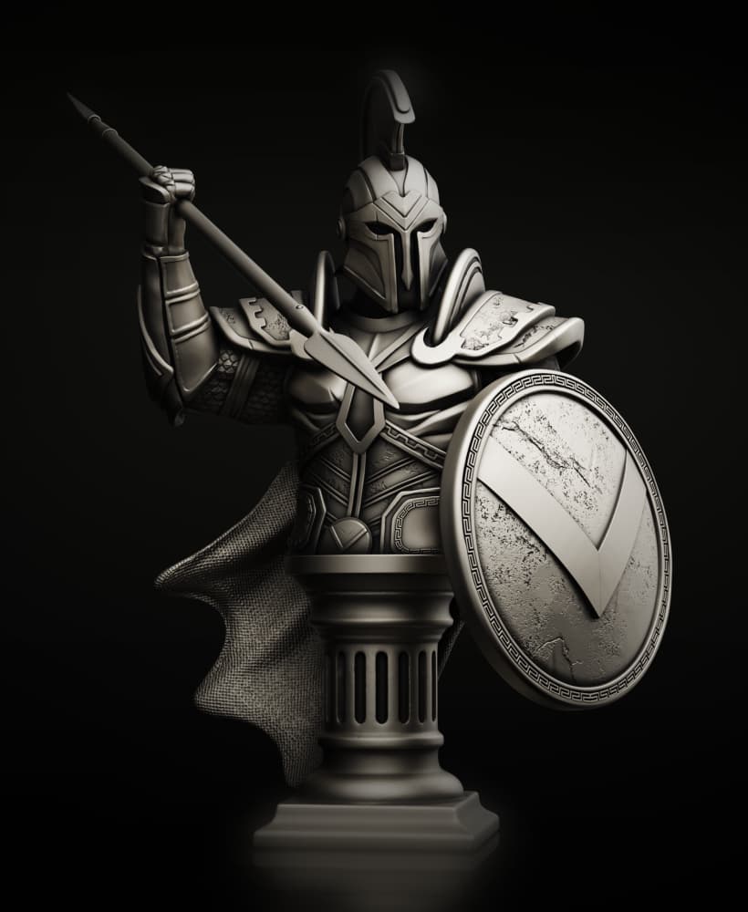 Ares bust (Pre-Supported) 3d model