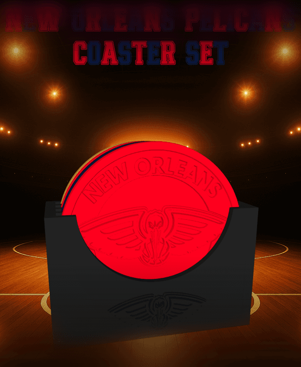 New Orleans Pelicans Coaster Set (NBA) 3d model