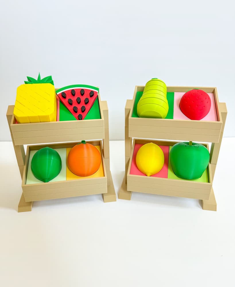 Mini Fruit Stand with Inserts for Fruit Fidgets 3d model