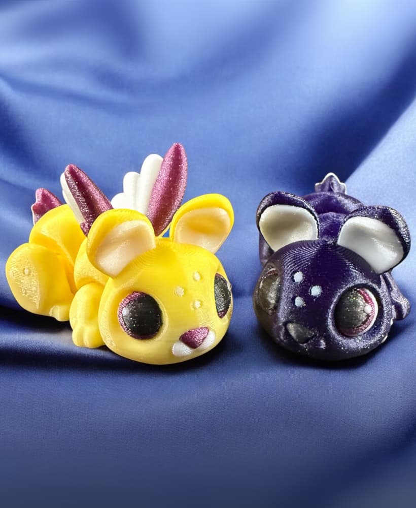Bun Bun and Flutter Bun Bun Articulated Flexi 3d model