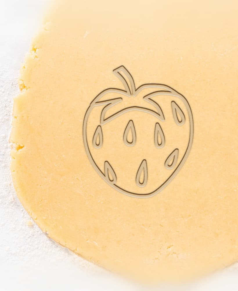 Strawberry Cookie Cutter, Biscuit Cutter 3d model