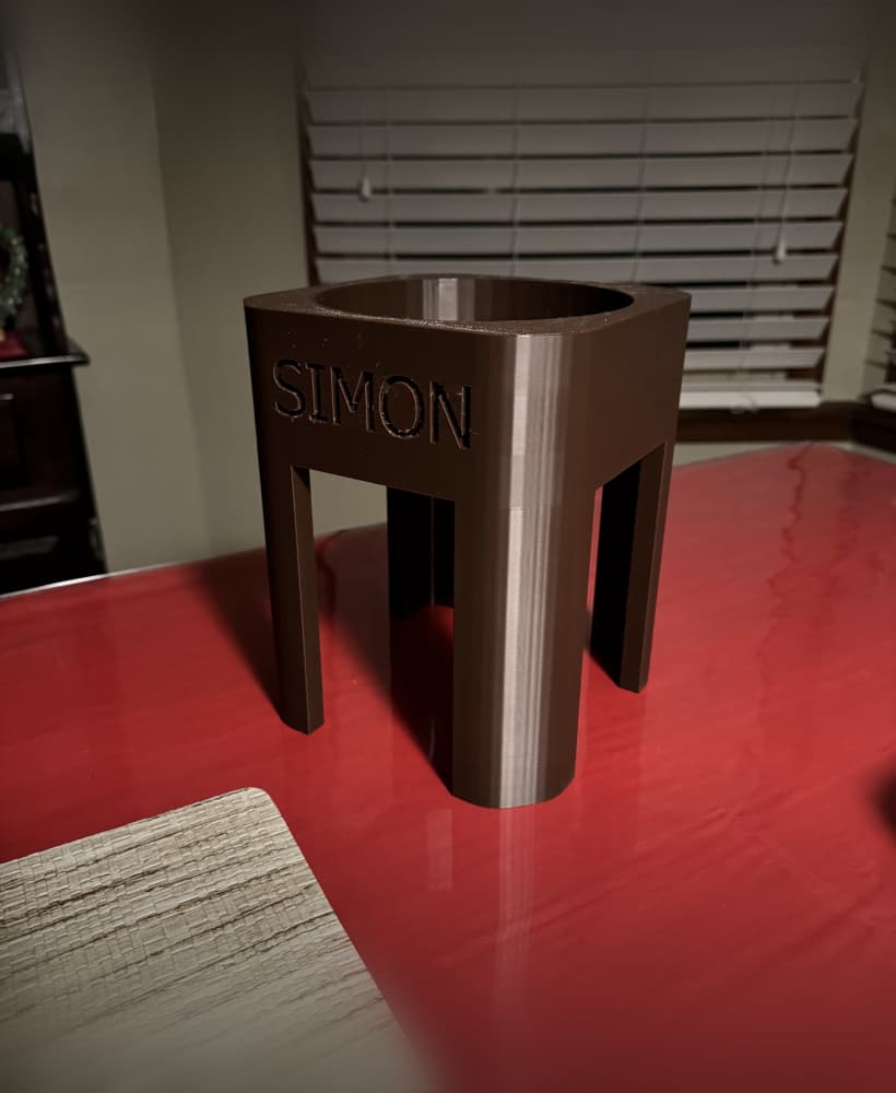 Custom dog bowl holder 3d model