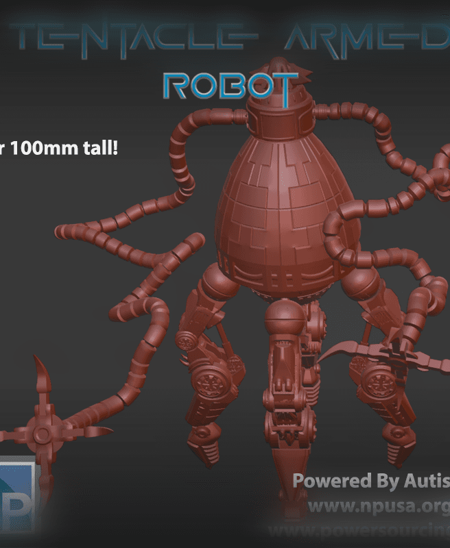 Giant Tentacle-Armed Tobot 3d model