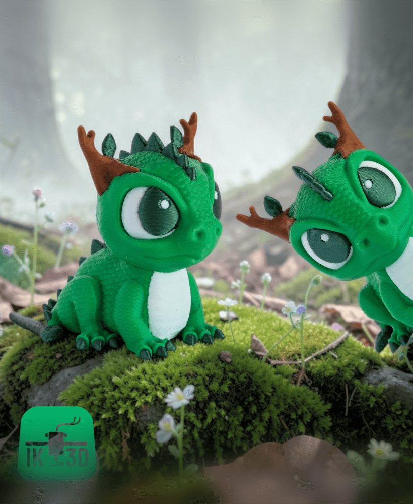 Baby Dragon Forest Guardian / No Supports / 3MF Included 3d model