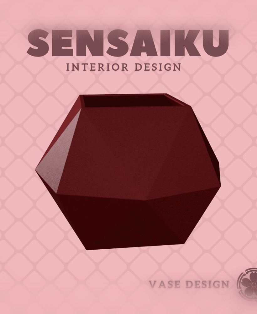 71. Cube 71 Custom Vase Design - Ikebana Home Decoration 3d model