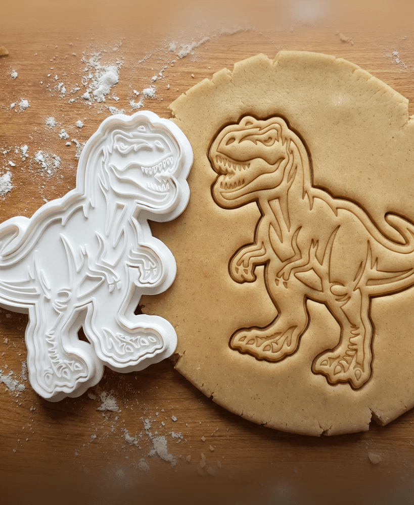 Dinosaur Rex Cookie Cutter And Stamp 3d model