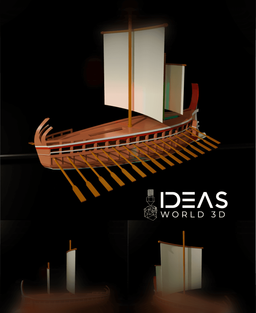 Theseus’s Ship - Ancient ship 3d model
