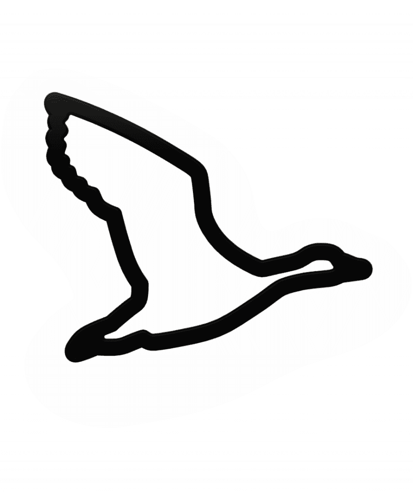 Flying Goose Cookie Cutter STL File - 4 inches 3d model