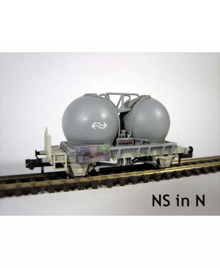 N scale NS bollenwagen 2x14m3 incl pijpen onder de vloer 3d model