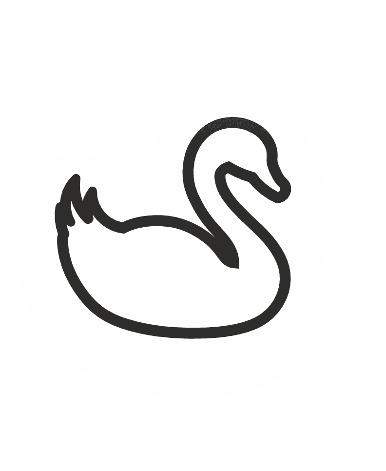 Swan Cookie Cutter STL File - 4 inches 3d model
