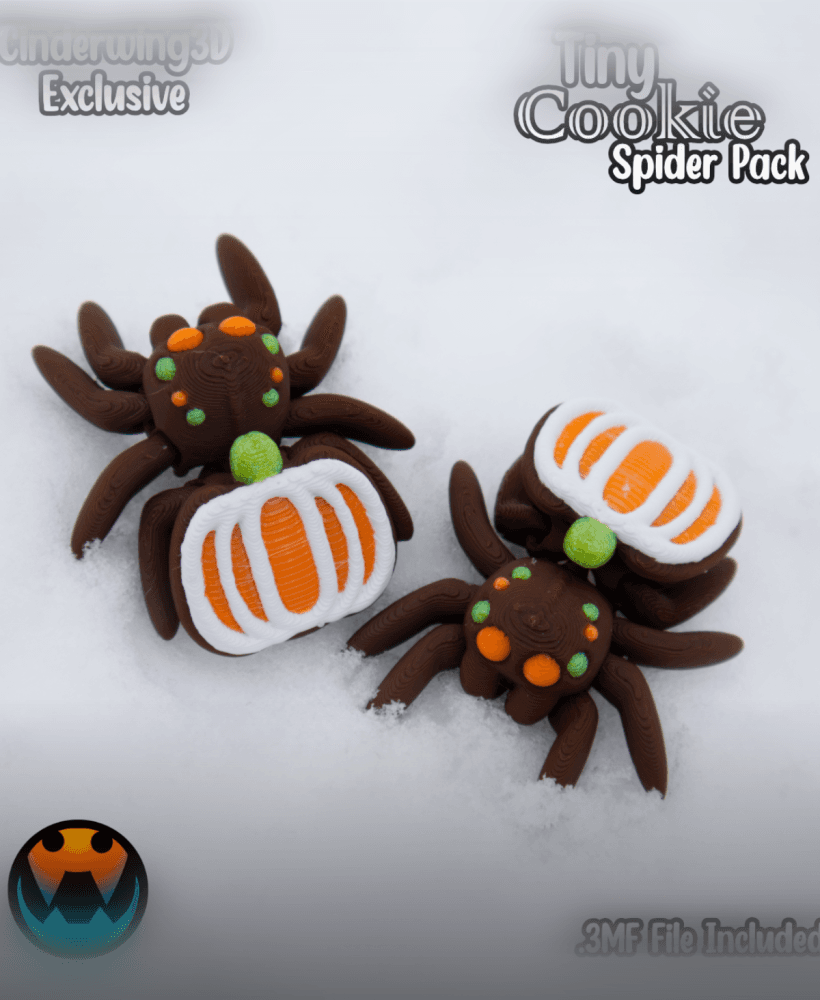 Tiny Spider - Pumpkin Cookie 3d model