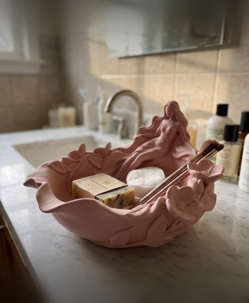 Nature Goddess Sculptural Catchall Bowl 3d model
