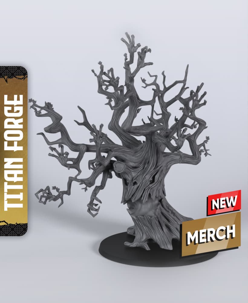 Bad Tree - With Free Dragon Warhammer - 5e DnD Inspired for RPG and Wargamers 3d model