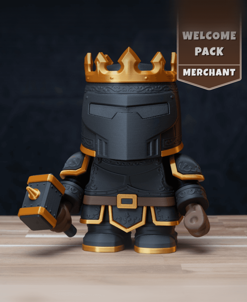 Kiln Merchant Knight - Welcome Pack Chunkable Kit | No Supports, No AMS, No Glue 3d model
