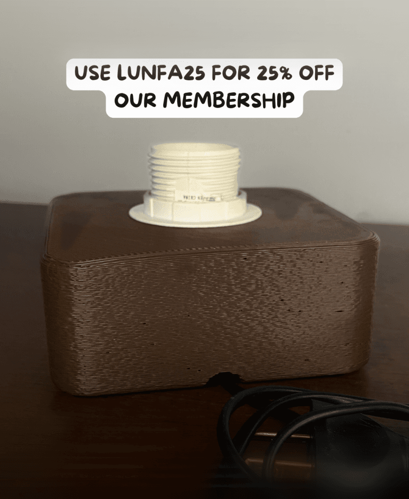 Free E27 Square Base for Table Lamps - Spport-free model - Free Lamps & Accessories 3d model