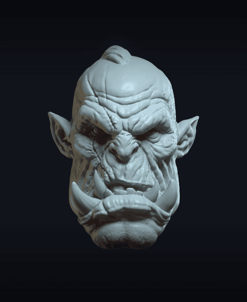 Orc V2 - Custom Action Figure Head 3d model