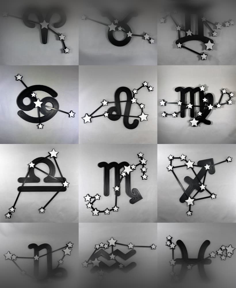 Complete Zodiac Sign and Constellation 3D Art – STL Bundle - COMMERCIAL LICENSE - NO AMS 3d model