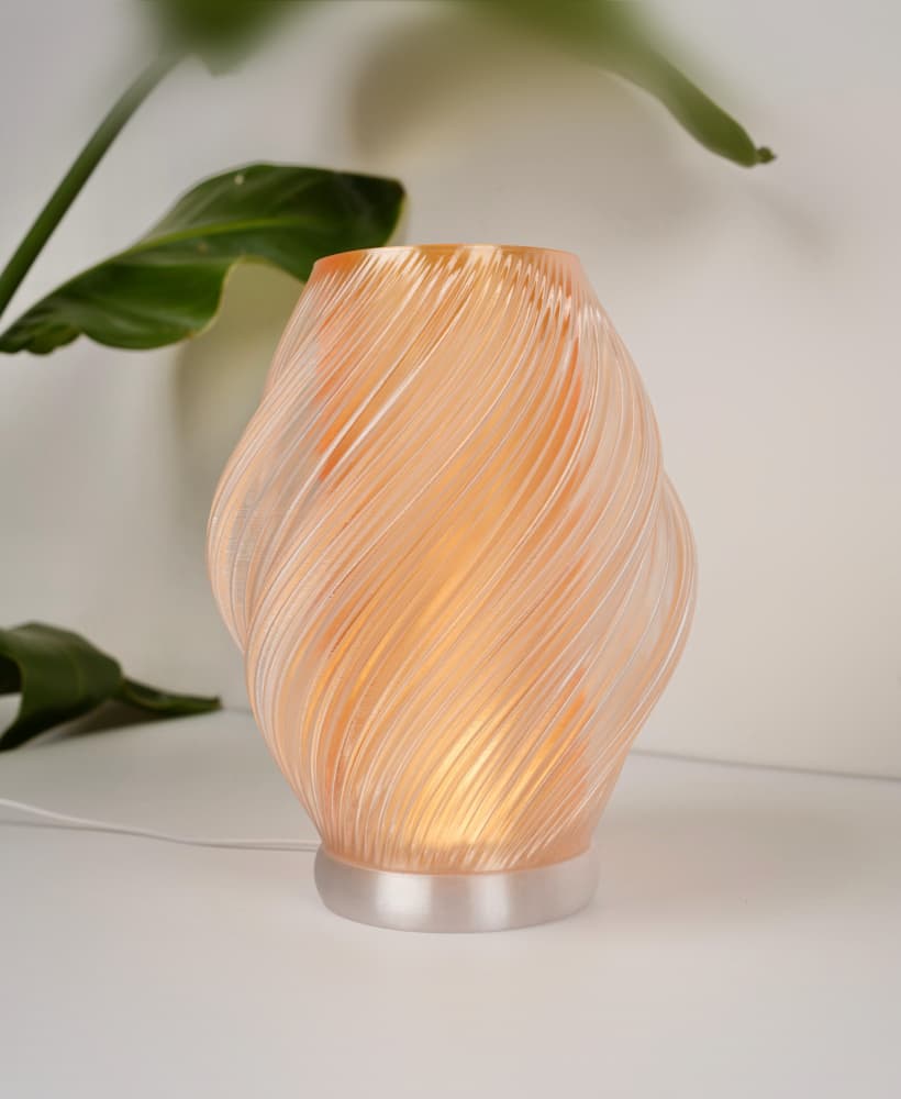 ILUTWIST – Spiral Table lamp for Bambu Lab LED Lamp Kit 001 | 3D Printable Ambient Lamp 3d model